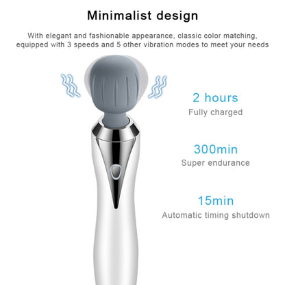 Portable Mini Multifunctional Physiotherapy Electric Hand-held Massage Stick(White) - Massage & Relaxation by PMC Jewellery | Online Shopping South Africa | PMC Jewellery