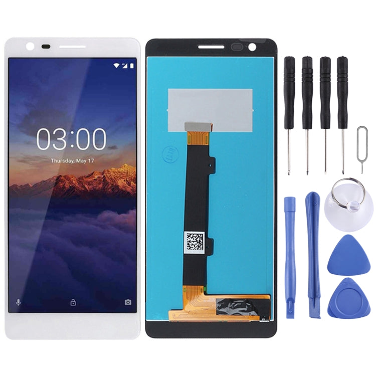 TFT LCD Screen for Nokia 3.1 with Digitizer Full Assembly  (White) - LCD Screen by PMC Jewellery | Online Shopping South Africa | PMC Jewellery