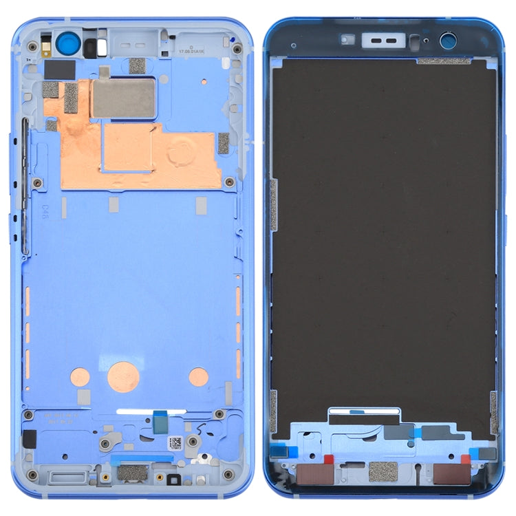 for HTC U11 Front Housing LCD Frame Bezel Plate(Blue) - Full Housing Cover by PMC Jewellery | Online Shopping South Africa | PMC Jewellery