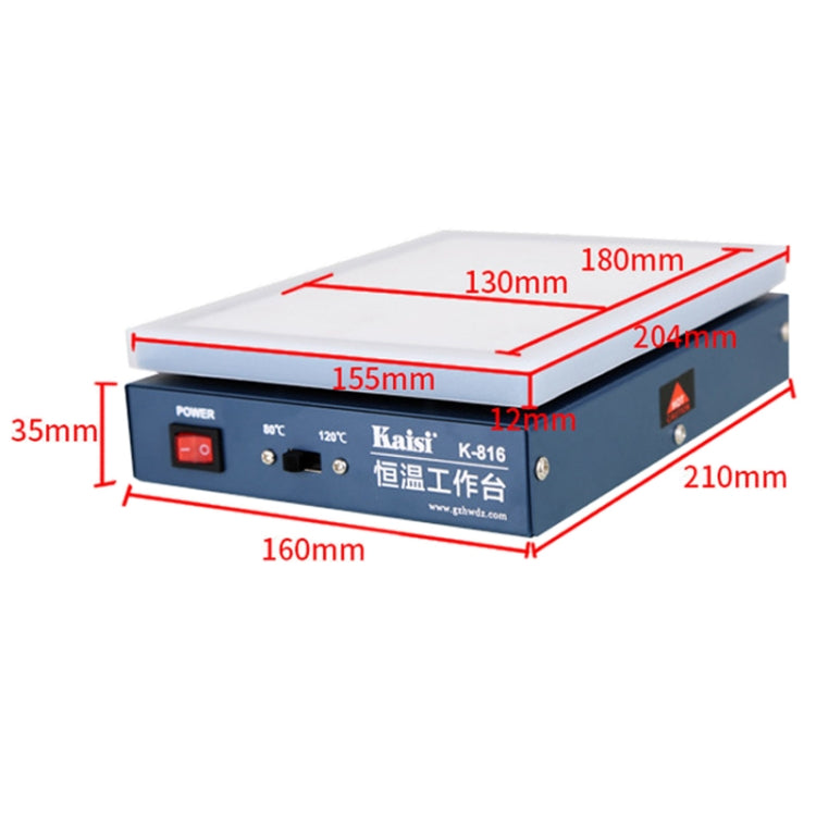 Kaisi K-816 Constant Temperature Heating Plate LCD Screen Open Separator Desoldering Station With Silicone Pad, US Plug - Repair Platform by Kaisi | Online Shopping South Africa | PMC Jewellery