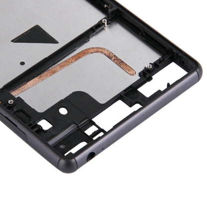 Single SIM Front Housing LCD Frame Bezel for Sony Xperia Z3(Black) - Frame Bezel Plate by PMC Jewellery | Online Shopping South Africa | PMC Jewellery