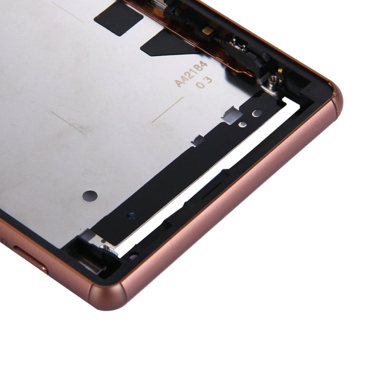 Single SIM Front Housing LCD Frame Bezel for Sony Xperia Z3(Brown) - Frame Bezel Plate by PMC Jewellery | Online Shopping South Africa | PMC Jewellery