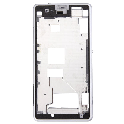 Front Housing LCD Frame Bezel for Sony Xperia Z1 Compact / Mini(White) - Frame Bezel Plate by PMC Jewellery | Online Shopping South Africa | PMC Jewellery