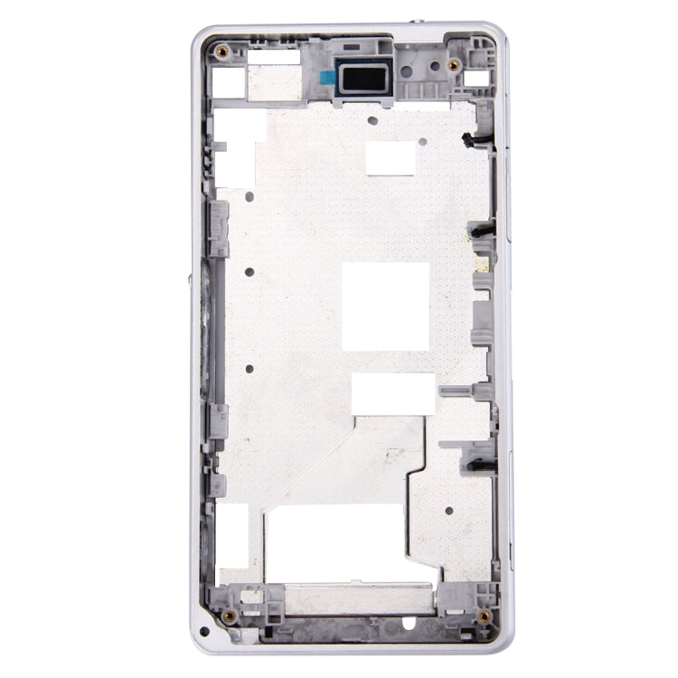 Front Housing LCD Frame Bezel for Sony Xperia Z1 Compact / Mini(White) - Frame Bezel Plate by PMC Jewellery | Online Shopping South Africa | PMC Jewellery