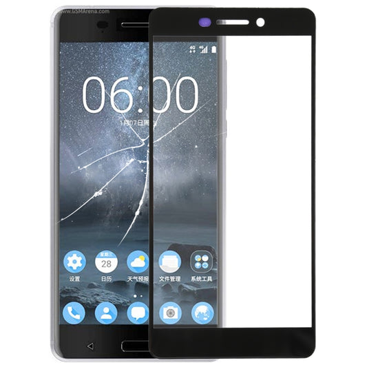 Front Screen Outer Glass Lens for Nokia 6 (2nd Gen)(Black) - Outer Glass Lens by PMC Jewellery | Online Shopping South Africa | PMC Jewellery