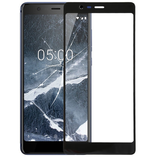 Front Screen Outer Glass Lens for Nokia 5.1 TA 1024 1027 1044 1053 1008 1030 1109(Black) - Outer Glass Lens by PMC Jewellery | Online Shopping South Africa | PMC Jewellery
