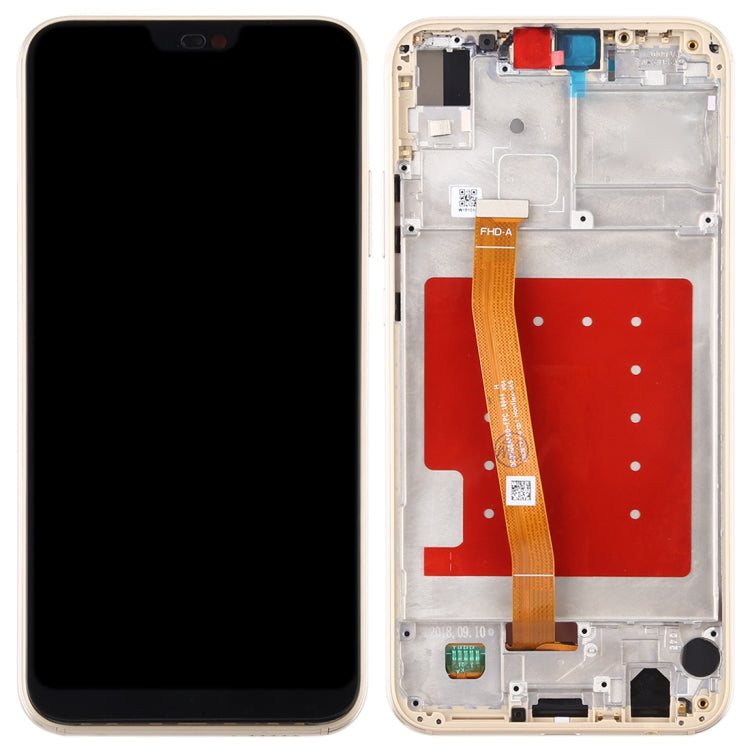 LCD Screen and Digitizer Full Assembly with Frame for Huawei P20 Lite / Nova 3e(Gold) - LCD Screen by PMC Jewellery | Online Shopping South Africa | PMC Jewellery