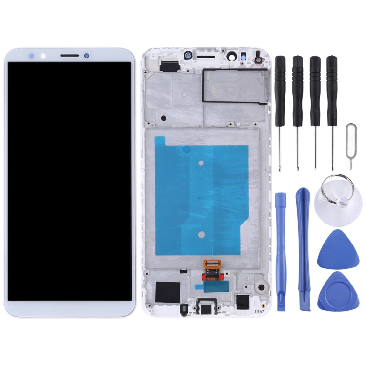 OEM LCD Screen for Huawei Y7 (2018) Digitizer Full Assembly with Frame (White) - LCD Screen by PMC Jewellery | Online Shopping South Africa | PMC Jewellery