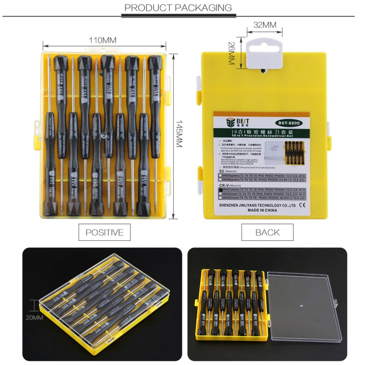 10 in 1 BEST BST-8800C Repair Tool Precision Screwdriver Set - free shipping - PMC TechLife - Order now!