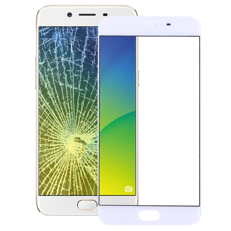For OPPO R9s Front Screen Outer Glass Lens (White) - Outer Glass Lens by PMC Jewellery | Online Shopping South Africa | PMC Jewellery