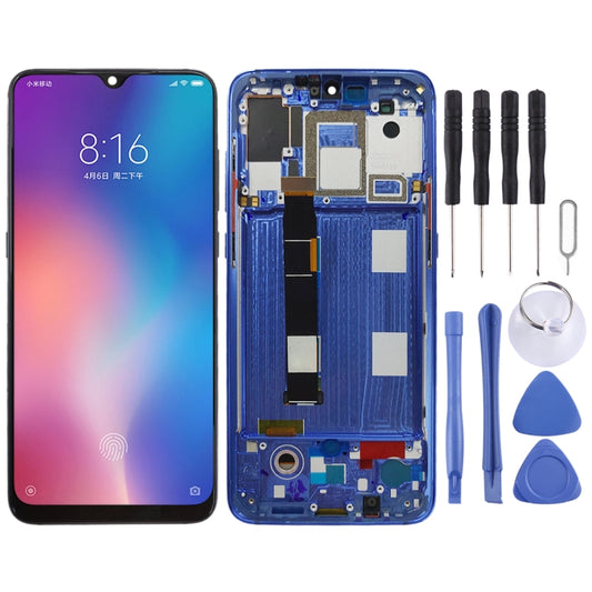 OLED LCD Screen for Xiaomi Mi 9 Digitizer Full Assembly with Frame(Blue) - LCD Screen by PMC Jewellery | Online Shopping South Africa | PMC Jewellery