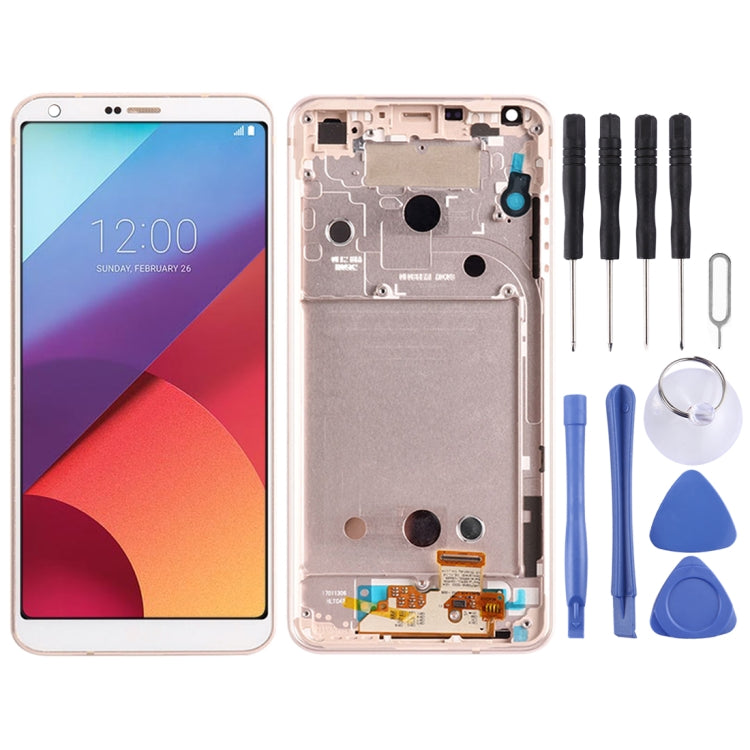 Original LCD Screen for for LG G6 / H870 / H870DS / H872 / LS993 / VS998 / US997 Digitizer Full Assembly with Frame7(Gold) - free shipping - PMC TechLife - Order now!