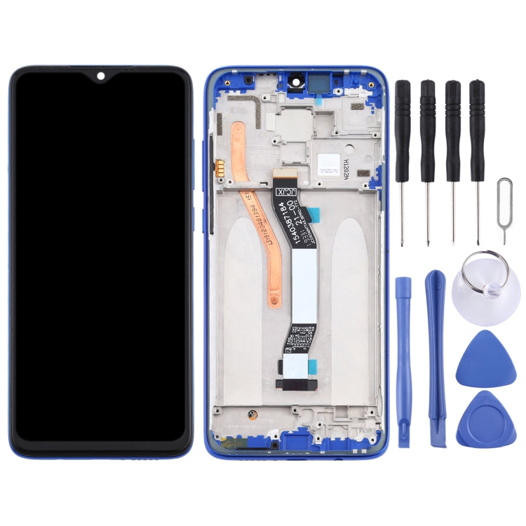 TFT LCD Screen for Xiaomi Redmi Note 8 Pro Digitizer Full Assembly with Frame (Double SIM Card Version)(Blue) - LCD Screen by PMC Jewellery | Online Shopping South Africa | PMC Jewellery