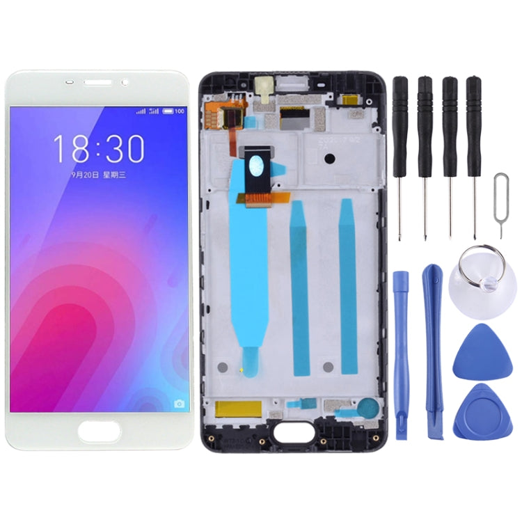 TFT LCD Screen for Meizu M6 M711H M711Q Digitizer Full Assembly with Frame(White) - LCD Screen by PMC Jewellery | Online Shopping South Africa | PMC Jewellery