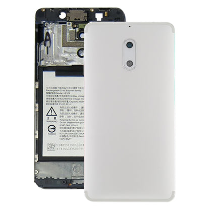 Battery Back Cover with Camera Lens & Side Keys for Nokia 6 TA-1000 TA-1003 TA-1021 TA-1025 TA-1033 TA-1039(White) - Back Cover by PMC Jewellery | Online Shopping South Africa | PMC Jewellery