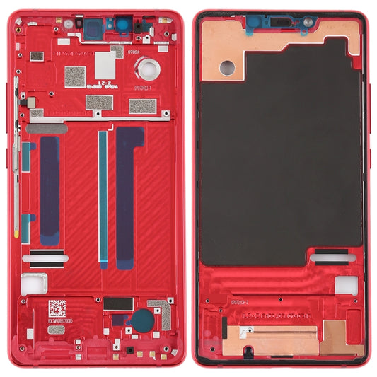 Middle Frame Bezel with Side Keys for Xiaomi Mi 8 SE (Red) - Frame Bezel Plate by PMC Jewellery | Online Shopping South Africa | PMC Jewellery