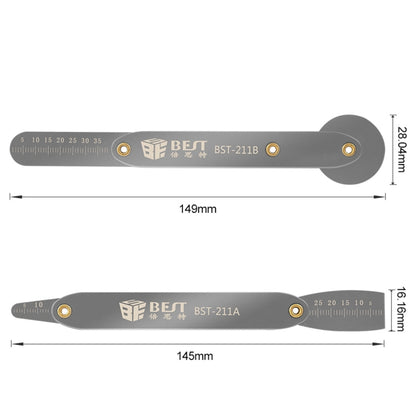 BEST BST-211A/B Universal Mobile Phone Repair Opener Tool Metal Disassemble Crowbar Metal Steel Pry Tool Set - Tool Kits by BEST | Online Shopping South Africa | PMC Jewellery