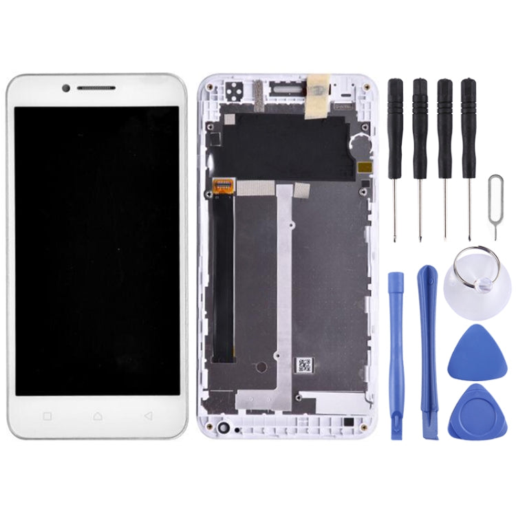 OEM LCD Screen for Lenovo Vibe C A2020 A2020a40 Digitizer Full Assembly with Frame (White) - LCD Screen by PMC Jewellery | Online Shopping South Africa | PMC Jewellery