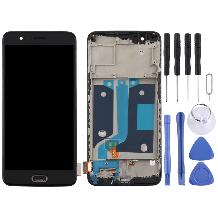 For OnePlus 5 A5000 TFT Material LCD Screen and Digitizer Full Assembly with Frame (Black) - LCD Screen by PMC Jewellery | Online Shopping South Africa | PMC Jewellery