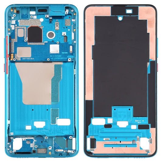 Front Housing LCD Frame Bezel Plate With Side Keys for Xiaomi Redmi K30 Pro (Blue) - Frame Bezel Plate by PMC Jewellery | Online Shopping South Africa | PMC Jewellery