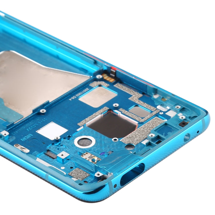 Front Housing LCD Frame Bezel Plate With Side Keys for Xiaomi Redmi K30 Pro (Blue) - Frame Bezel Plate by PMC Jewellery | Online Shopping South Africa | PMC Jewellery