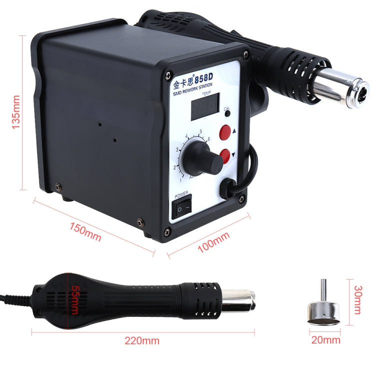 Kaisi K-858D SMD Hot-Air Soldering Station LED Digital Display Support Controllable Temperature for Desoldering + Air Nozzles, EU Plug - Electric Soldering Iron by Kaisi | Online Shopping South Africa | PMC TechLife | Buy Now Pay Later Mobicred