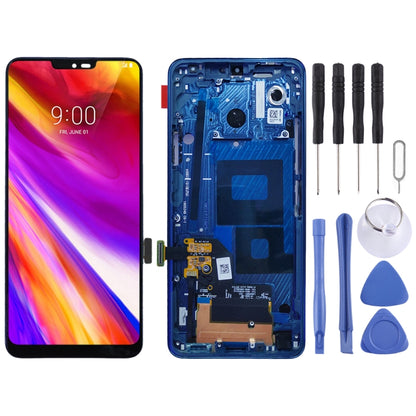 Original LCD Screen for LG G7 ThinQ / G710 G710EM G710PM G710VMP Digitizer Full Assembly with Frame (Blue) - For LG by PMC Jewellery | Online Shopping South Africa | PMC Jewellery