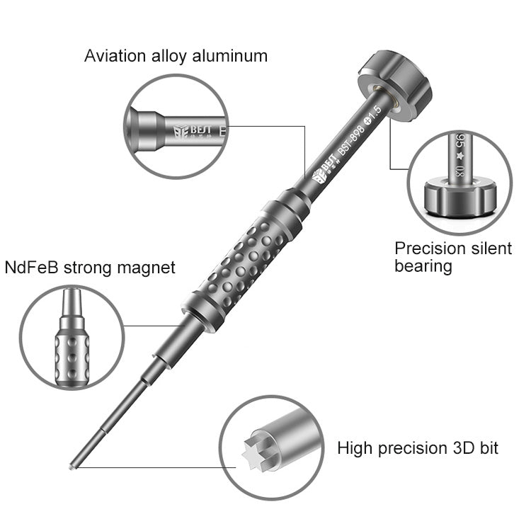 BEST BST-898 6 in 1 3D Screwdriver For Mobile Phone Dismantling - Screwdriver by BEST | Online Shopping South Africa | PMC Jewellery