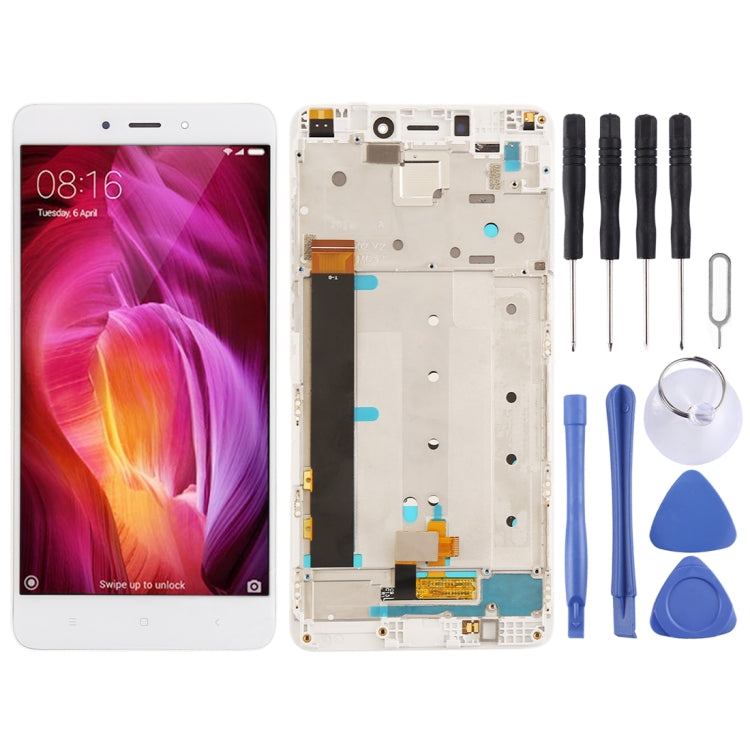 TFT LCD Screen for Xiaomi Redmi Note 4 Digitizer Full Assembly with Frame(White) - LCD Screen by PMC Jewellery | Online Shopping South Africa | PMC Jewellery