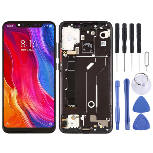 LCD Screen and Digitizer Full Assembly with Frame & Side Keys for Xiaomi Mi 8(Black) - LCD Screen by PMC Jewellery | Online Shopping South Africa | PMC Jewellery