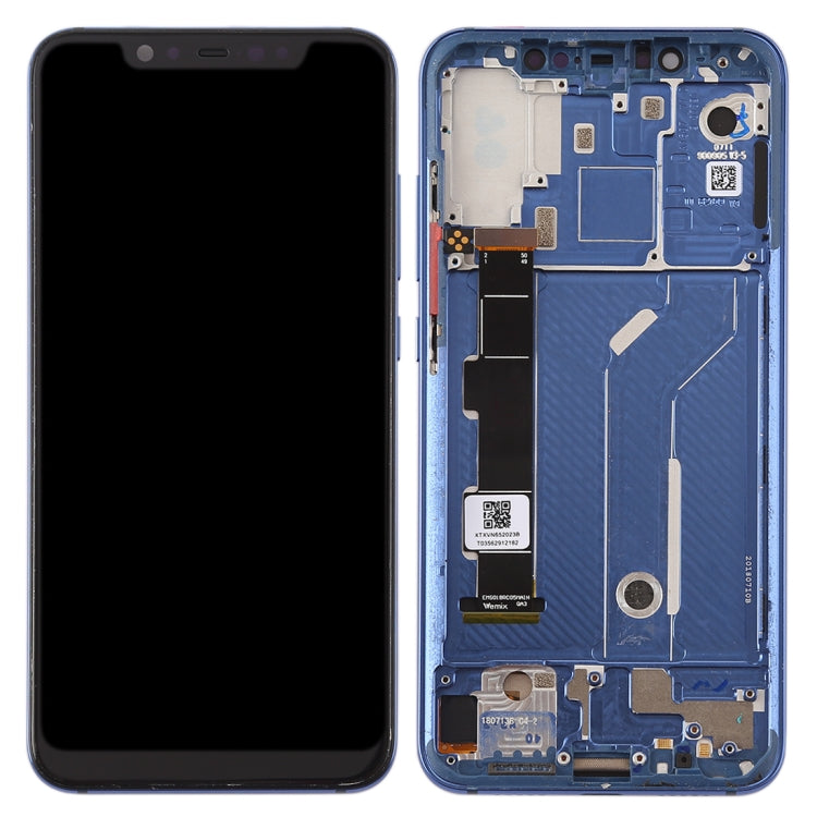 LCD Screen and Digitizer Full Assembly with Frame & Side Keys for Xiaomi Mi 8(Blue) - LCD Screen by PMC Jewellery | Online Shopping South Africa | PMC Jewellery