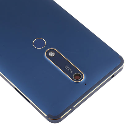 Battery Back Cover with Camera Lens & Side Keys & Fingerprint Sensor for Nokia 6.1 / 6 (2018) / 6 (2nd Gen)(Blue) - Back Cover by PMC Jewellery | Online Shopping South Africa | PMC Jewellery