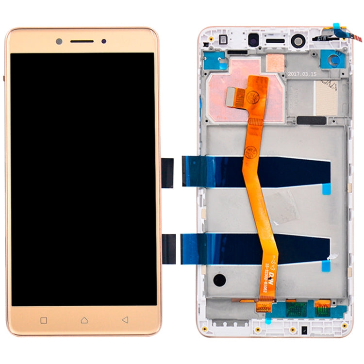 OEM LCD Screen for 5.5 inch Lenovo K6 Note K53a48 Digitizer Full Assembly with Frame (Gold) - LCD Screen by PMC Jewellery | Online Shopping South Africa | PMC Jewellery