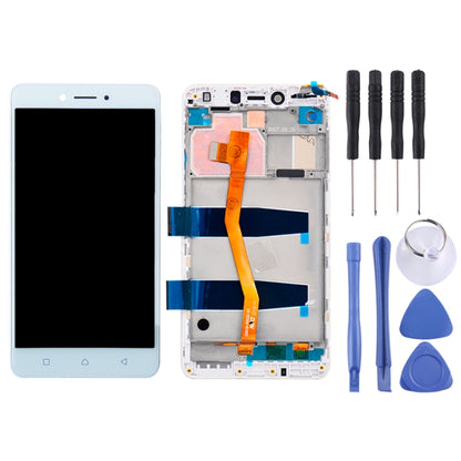 OEM LCD Screen for 5.5 inch Lenovo K6 Note K53a48 Digitizer Full Assembly with Frame (White) - LCD Screen by PMC Jewellery | Online Shopping South Africa | PMC Jewellery