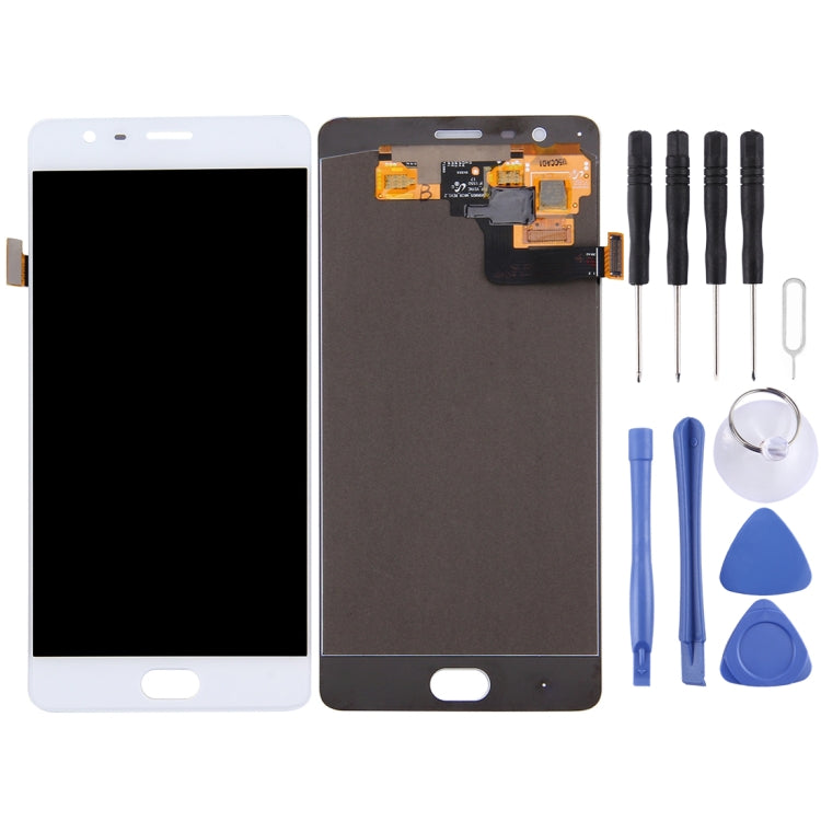 For OnePlus 3 (A3000 Version) with Digitizer Full Assembly OEM LCD Screen (White) - LCD Screen by PMC Jewellery | Online Shopping South Africa | PMC Jewellery