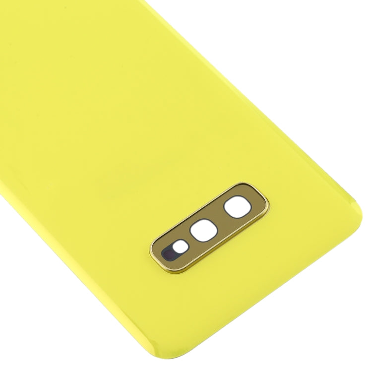 For Galaxy S10e Battery Back Cover with Camera Lens (Yellow) - Back Cover by PMC Jewellery | Online Shopping South Africa | PMC Jewellery