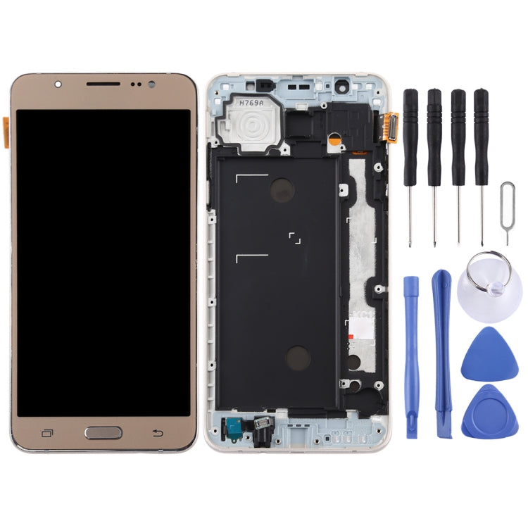 TFT LCD Screen for Galaxy J7 (2016) / J710F Digitizer Full Assembly with Frame (Gold) - LCD Screen by PMC Jewellery | Online Shopping South Africa | PMC Jewellery