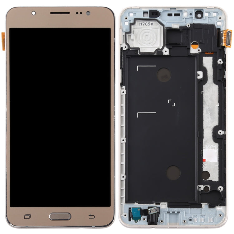 TFT LCD Screen for Galaxy J7 (2016) / J710F Digitizer Full Assembly with Frame (Gold) - LCD Screen by PMC Jewellery | Online Shopping South Africa | PMC Jewellery