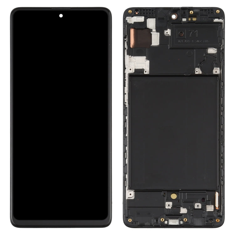 Original Super AMOLED LCD Screen for Galaxy A71 Digitizer Full Assembly with Frame (Black) - LCD Screen by PMC Jewellery | Online Shopping South Africa | PMC Jewellery