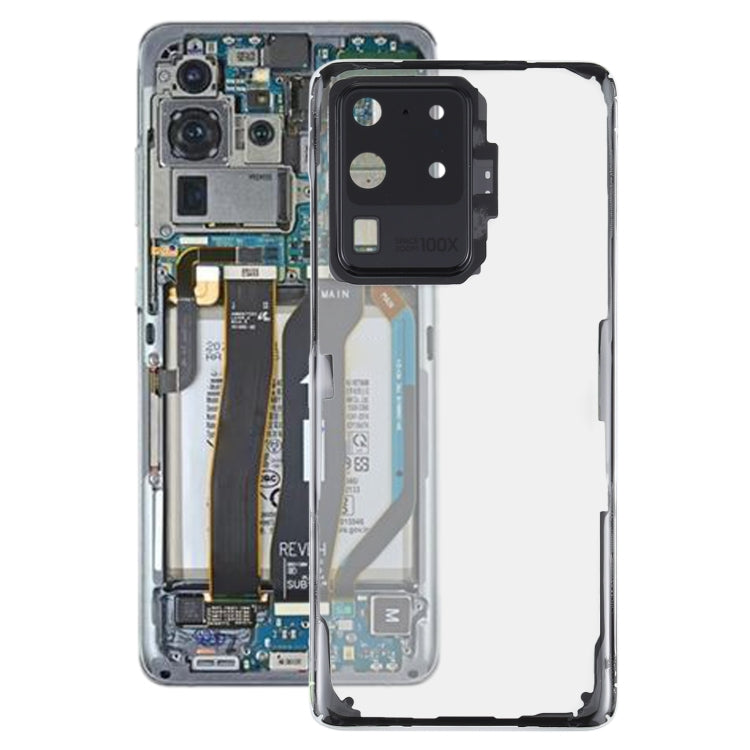 For Samsung Galaxy S20 Ultra SM-G988 SM-G988U SM-G988U1 SM-G9880 SM-G988B/DS SM-G988N SM-G988B SM-G988W Glass Transparent Battery Back Cover (Transparent) - Back Cover by PMC Jewellery | Online Shopping South Africa | PMC Jewellery