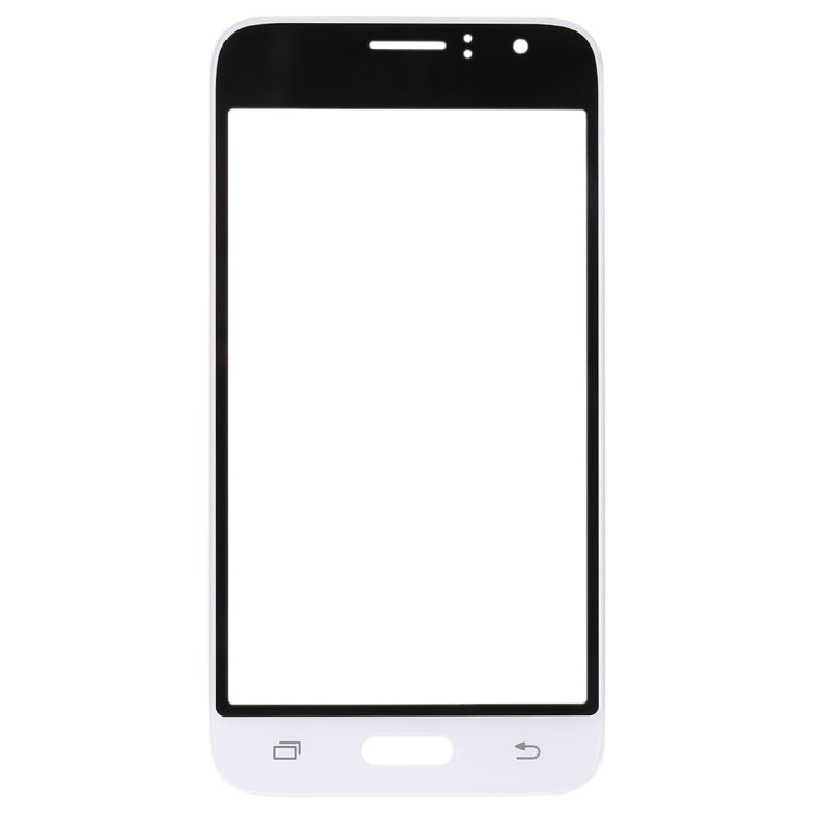 For Samsung Galaxy J1 (2016) / J120 10pcs Front Screen Outer Glass Lens (White) - Outer Glass Lens by PMC Jewellery | Online Shopping South Africa | PMC Jewellery