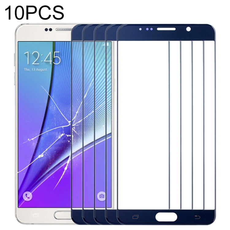 For Samsung Galaxy Note 5 10pcs Front Screen Outer Glass Lens (Dark Blue) - Outer Glass Lens by PMC Jewellery | Online Shopping South Africa | PMC Jewellery