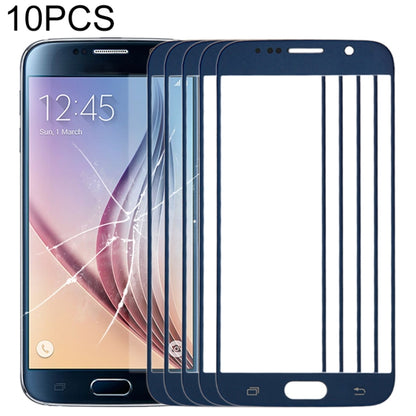 For Samsung Galaxy S6 / G920F 10pcs Front Screen Outer Glass Lens (Dark Blue) - Outer Glass Lens by PMC Jewellery | Online Shopping South Africa | PMC Jewellery