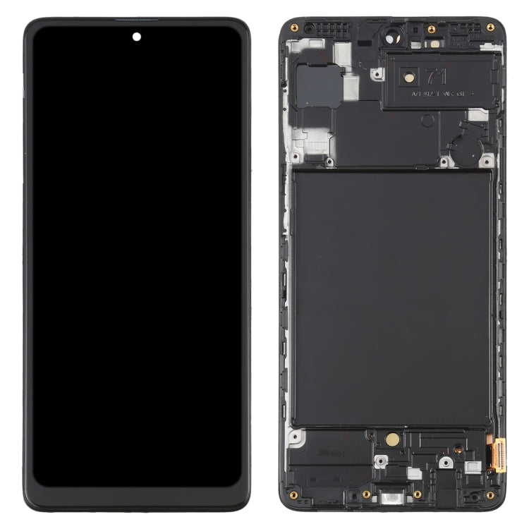 OLED LCD Screen for Samsung Galaxy A71 SM-A715(6.39 inch) Digitizer Full Assembly with Frame (Black) - LCD Screen by PMC Jewellery | Online Shopping South Africa | PMC Jewellery