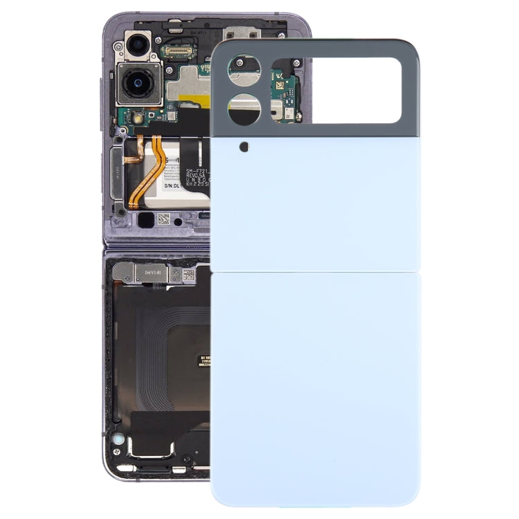 For Samsung Galaxy Z Flip4 SM-F721B Battery Back Cover with Camera Lens Cover(Blue) - Back Cover by PMC Jewellery | Online Shopping South Africa | PMC Jewellery