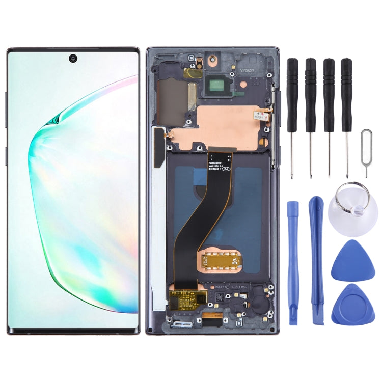 OLED LCD Screen For Samsung Galaxy Note10 SM-N970F Digitizer Full Assembly With Frame (Black) - LCD Screen by PMC Jewellery | Online Shopping South Africa | PMC Jewellery