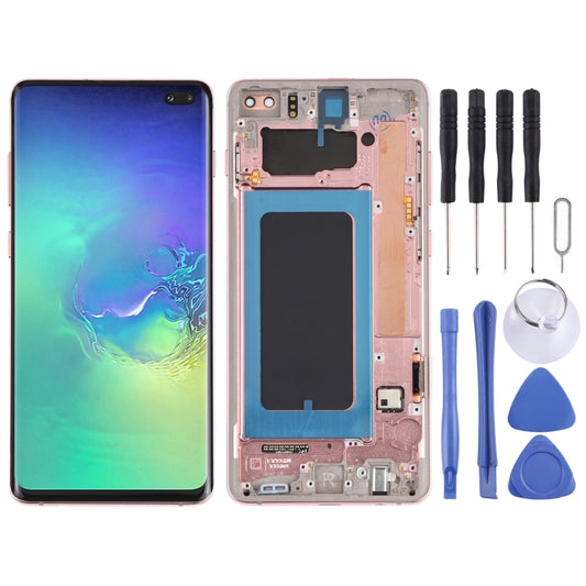 Original Super AMOLED LCD Screen for Samsung Galaxy S10+ Digitizer Full Assembly with Frame (Pink) - LCD Screen by PMC Jewellery | Online Shopping South Africa | PMC Jewellery