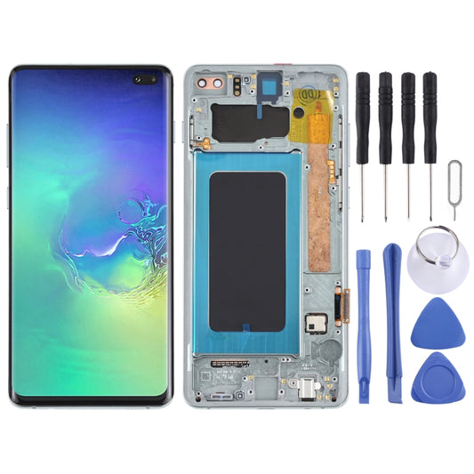Original Super AMOLED LCD Screen for Samsung Galaxy S10+ Digitizer Full Assembly with Frame (Green) - LCD Screen by PMC Jewellery | Online Shopping South Africa | PMC Jewellery