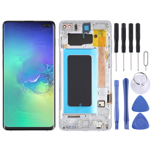 Original Super AMOLED LCD Screen for Samsung Galaxy S10+ Digitizer Full Assembly with Frame (Silver) - LCD Screen by PMC Jewellery | Online Shopping South Africa | PMC Jewellery