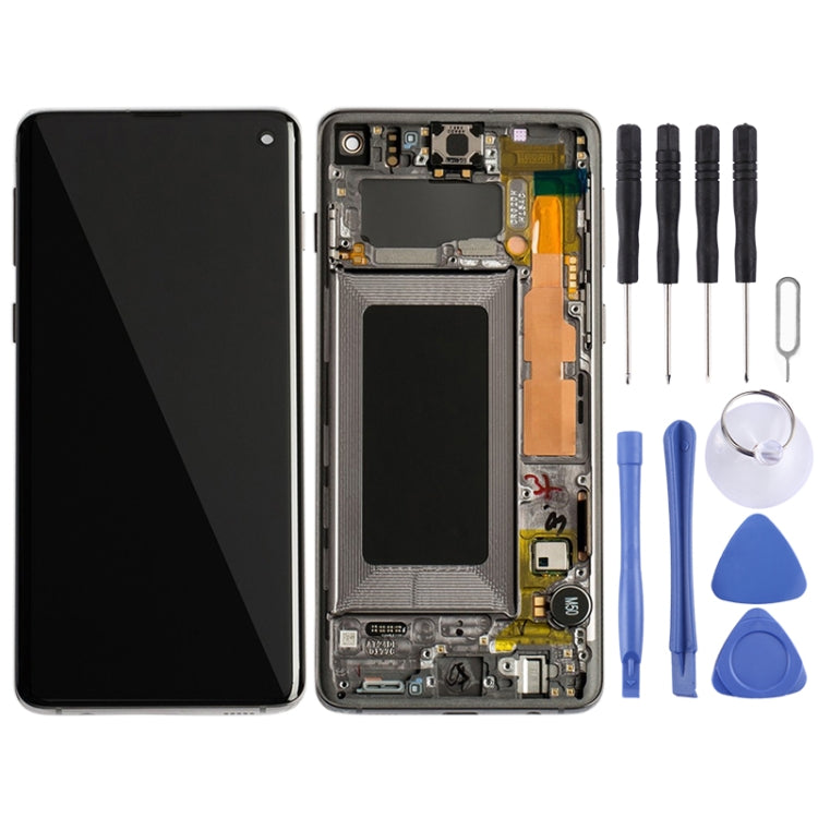 Original Super AMOLED LCD Screen with Frame for Galaxy S10 4G Digitizer Full Assembly (Black) - LCD Screen by PMC Jewellery | Online Shopping South Africa | PMC Jewellery